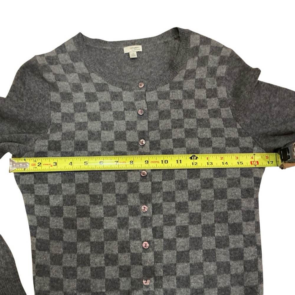Halogen 100% Cashmere Check Pattern Button Down S… - image 3